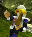 Sheik using the Goddess's Harp from Ocarina of Time 3D
