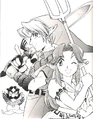 Ingo, Link, and Malon in the Ocarina of Time manga