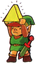 TLoZ Link Holding the Triforce of Wisdom Artwork.png