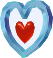 Detailed view of a Piece of Heart from Ocarina of Time 3D and Majora's Mask 3D