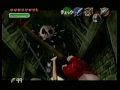Link using the Fairy Bow against a Skulltula in a prototype build of Ocarina of Time, showing different physics