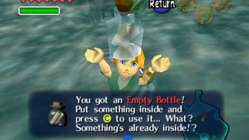 Ocarina of Time Ruto's Letter Bottle #3 and Open Zora's Fountain 