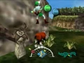 Zora Link riding Epona through a glitch in Majora's Mask