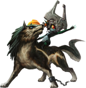 TPHD Wolf Link and Midna Artwork