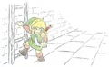Link climbing down a ladder