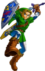 OoT Link Attacking Artwork