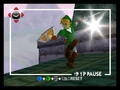 Link performing his taunt