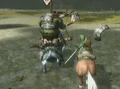 Link fighting King Bulblin in Eldin Province from Twilight Princess