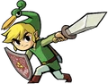 Link in an attack pose