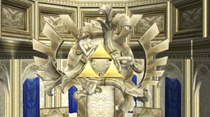 Statues of the Goddesses Din, Nayru, and Farore from Twilight Princess