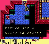 LADX Link Obtaining Guardian Acorn