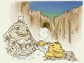 The Goron Elder and some Goron children from Spirit Tracks