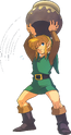 Artwork of Link carrying a Vase from A Link to the Past