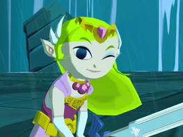 Tetra as , doing her trademark wink