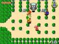 Four Links fighting an Eyegore in the The Legend of Zelda stage