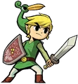 Link in an attack pose