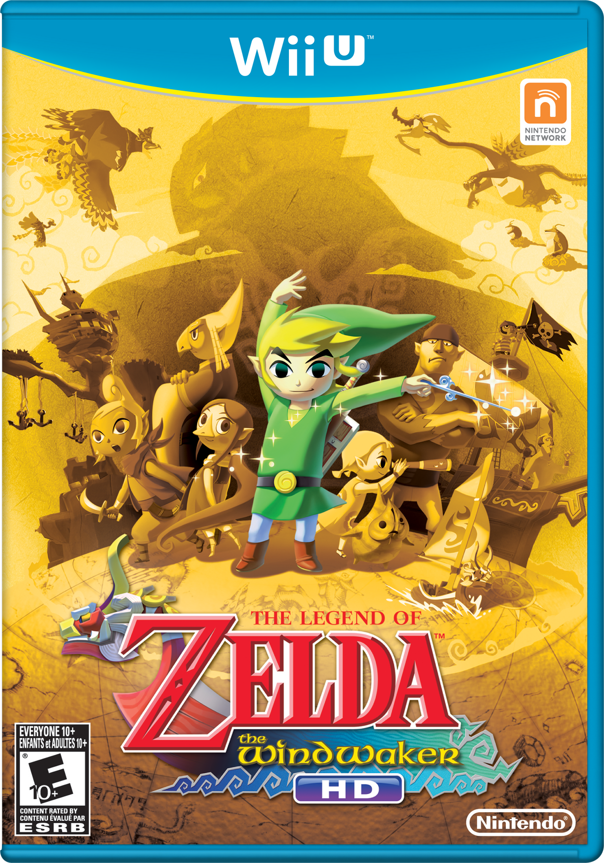 The Legend Of Zelda - The Wind Waker HD Wii U Box Art Cover by