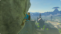 A promotional image from the Nintendo Magazine (Winter 2021) featuring the area underneath the Owa Daim Shrine on the Great Plateau from Breath of the Wild