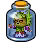 The Deku Princess being carried in a Bottle in Majora's Mask 3D