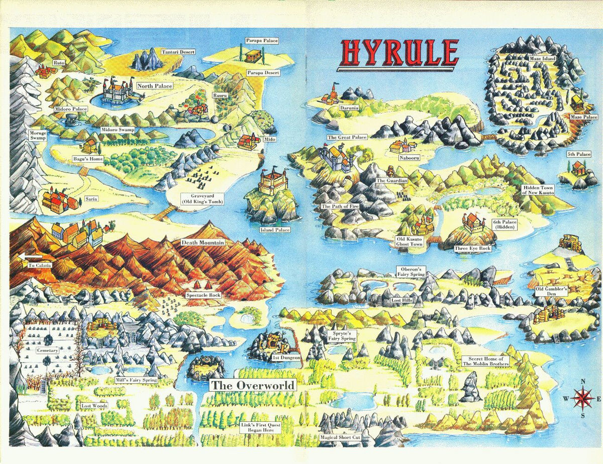 legend of zelda map