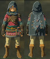 Link wearing the Hylian Hood, Hylian Tunic, and Hylian Trousers