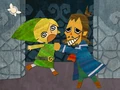 Link meets Linebeck in the Temple of the Ocean King.