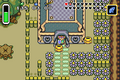 A Like Like outside the Dark World Shield Shop in the GBA re-release of A Link to the Past