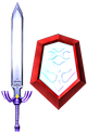 SCII Master Sword and Mirror Shield Model