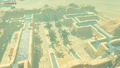 An overhead view of Gerudo Town from Breath of the Wild