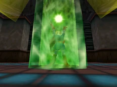 Link using Magic with , as seen in Ocarina of Time