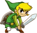 Link in an attack pose