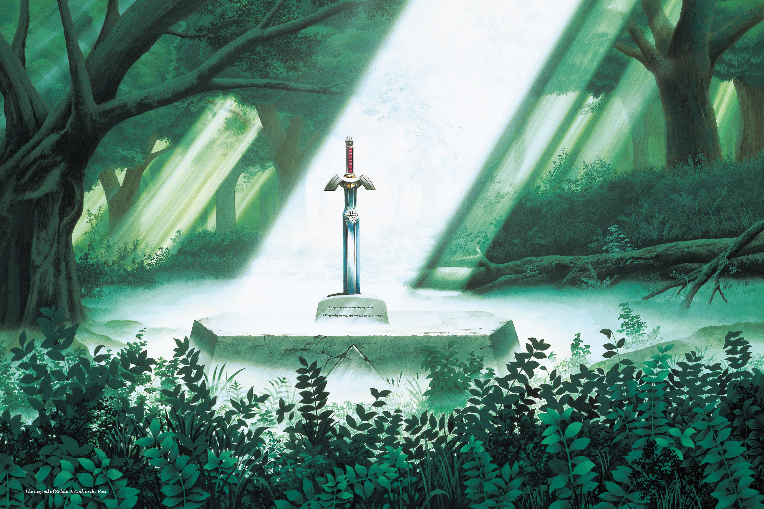 master sword in pedestal drawing