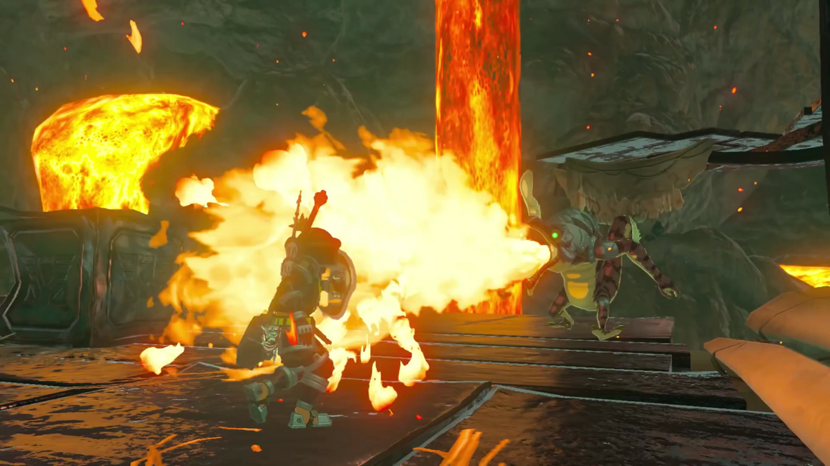 Through the fire and flames?  The Legend of Zelda: Link's