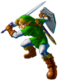 Link as an adult in Ocarina of Time