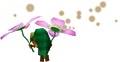 Deku Link using flowers from Majora's Mask