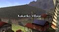 Kakariko Village as seen when Link first visits in Ocarina of Time