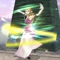 Zelda using Farore's Wind in Super Smash Bros. for Wii U