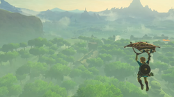 BotW Great Plateau Paragliding