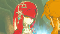 Mipha speaking with Link