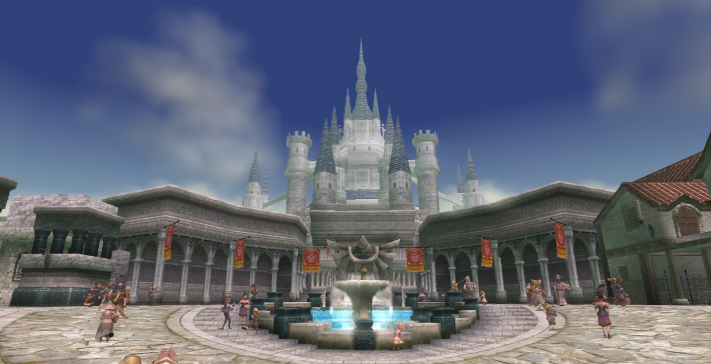 The Castle Town Central Square is the busiest section of Hyrule... 