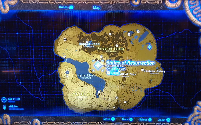 BotW Great Plateau Map