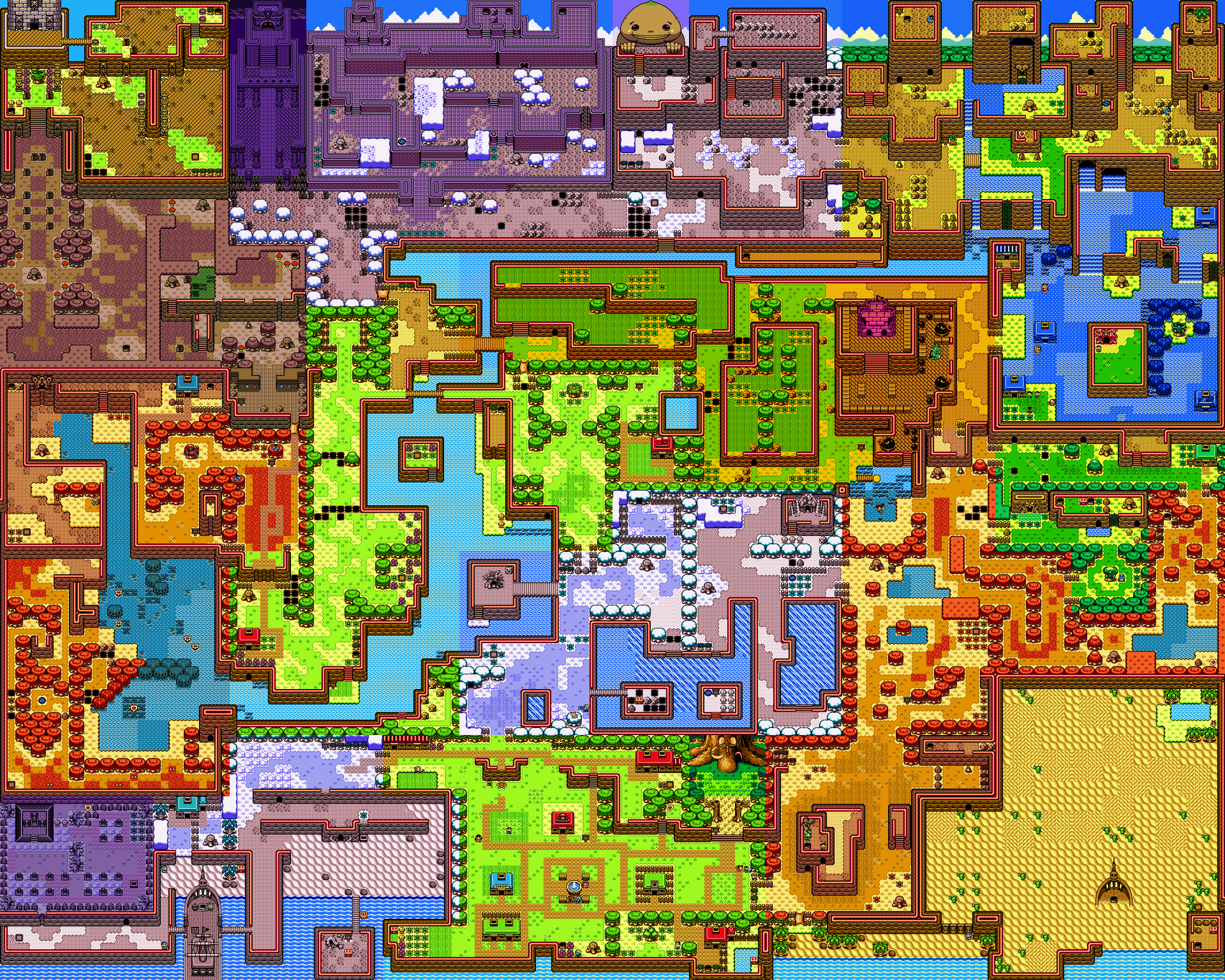 Locations in Oracle of Seasons.