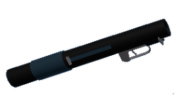 a) Typical net-gun with net launcher (Online 2009), b) Net inside