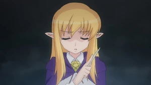 Tiffania using a wand