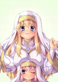 Tiffa and Louise in holy sister robes.