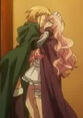 Agnes kissing Louise.