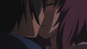 Henrietta kisses Saito.