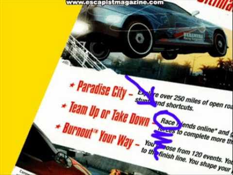 Mock-up of US Playstation Store with Burnout Paradise on i…