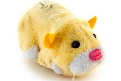 2008 Zhu Zhu Pets - Zhu Zhu Hamster Jilly - Pink & White Working