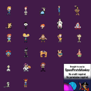 All of the the characters in the GBA edition.